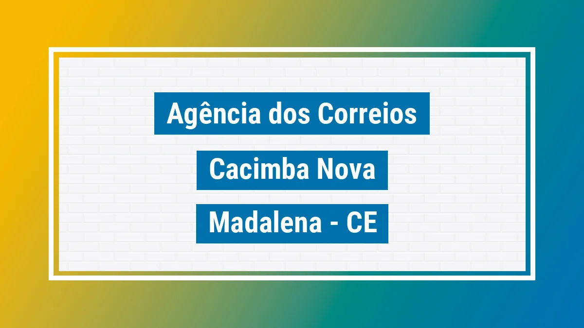 Imagem ilustrativa correios Cacimba Nova Madalena CE
