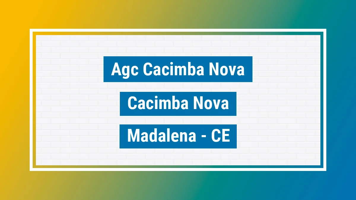 Unidade de agência dos Correios Agc Cacimba Nova Cacimba Nova Madalena CE