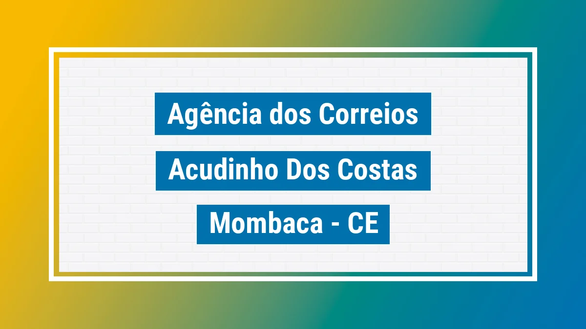 Imagem ilustrativa correios Açudinho dos Costas Mombaça CE