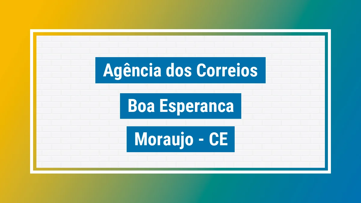 Imagem ilustrativa correios Boa Esperança Moraújo CE