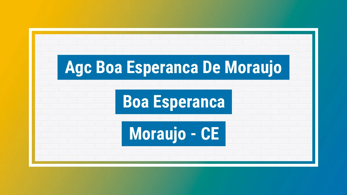 Unidade de agência dos Correios Agc Boa Esperanca de Moraujo Boa Esperança Moraújo CE
