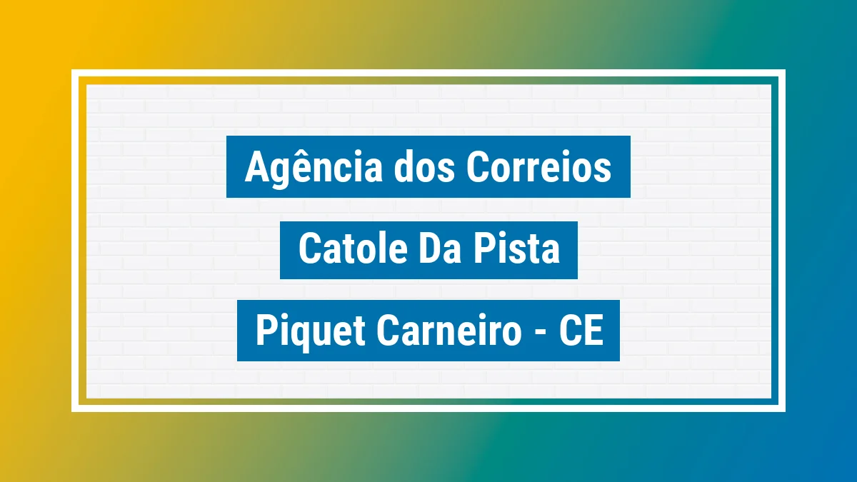 Imagem ilustrativa correios Catolé da Pista Piquet Carneiro CE