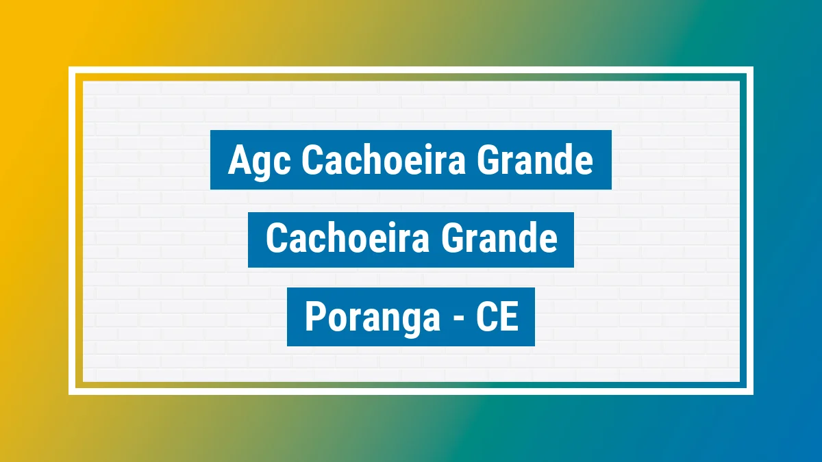 Unidade de agência dos Correios Agc Cachoeira Grande Cachoeira Grande Poranga CE