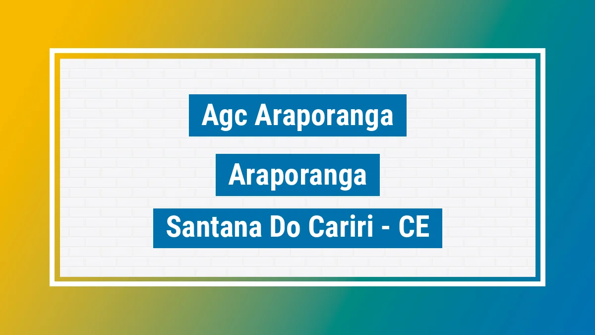 Unidade de agência dos Correios Agc Araporanga Araporanga Santana do Cariri CE