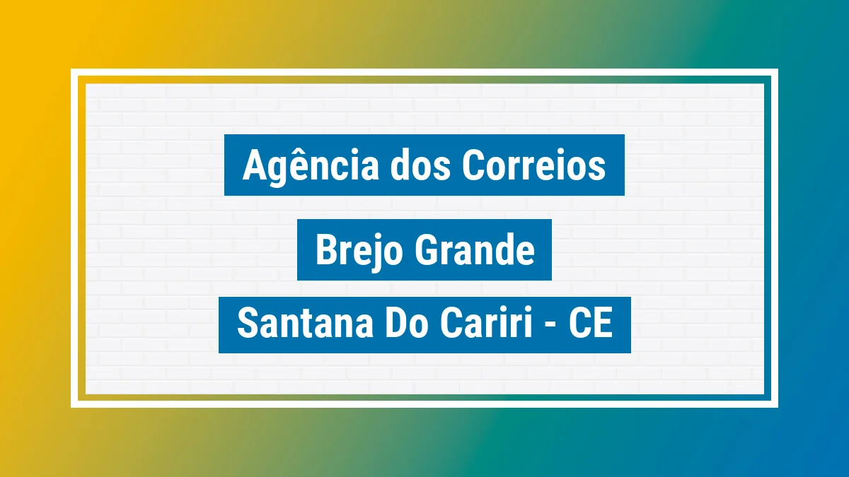 Imagem ilustrativa correios Brejo Grande Santana do Cariri CE