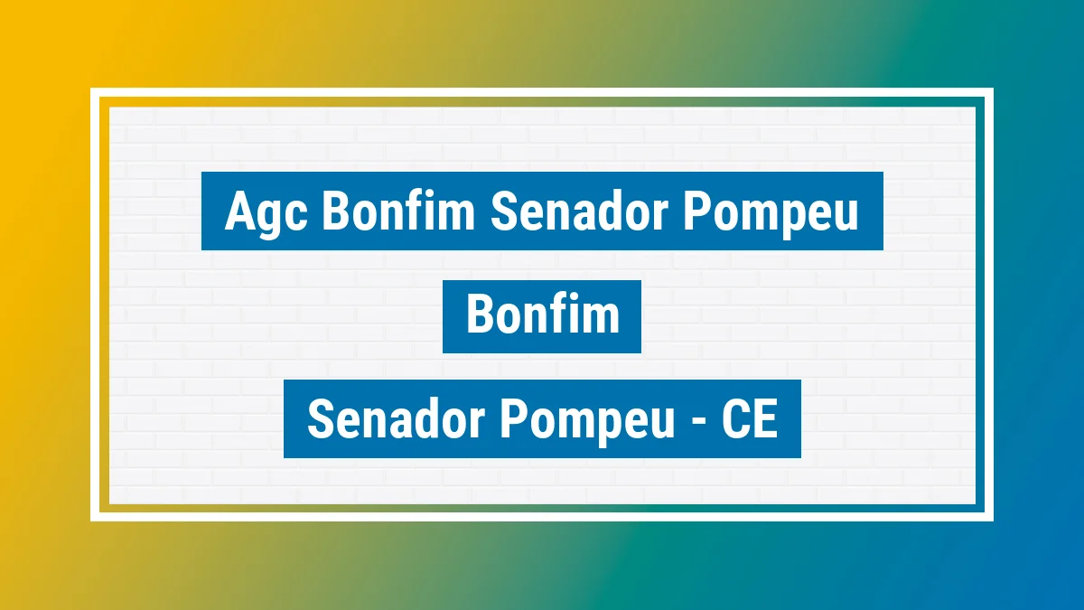 Unidade de agência dos Correios Agc Bonfim Senador Pompeu Bonfim Senador Pompeu CE
