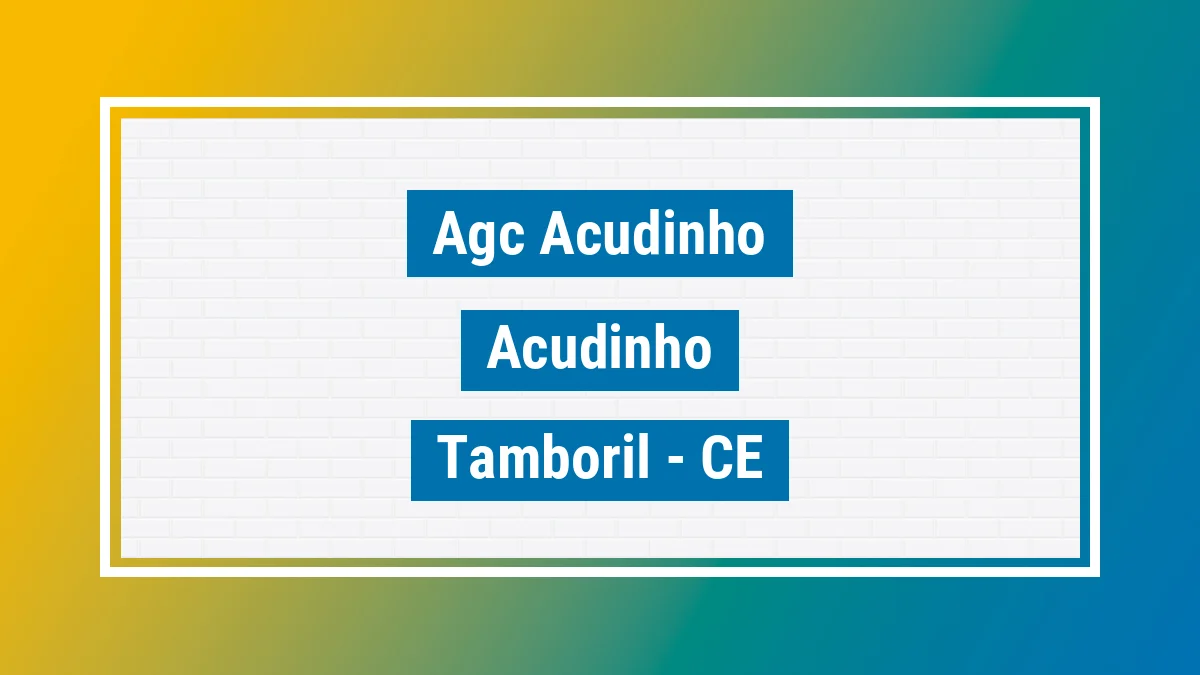 Unidade de agência dos Correios Agc Acudinho Açudinho Tamboril CE