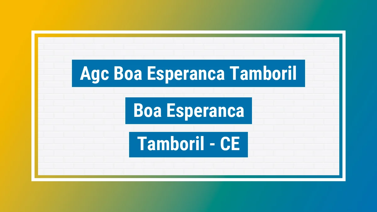 Unidade de agência dos Correios Agc Boa Esperanca Tamboril Boa Esperança Tamboril CE