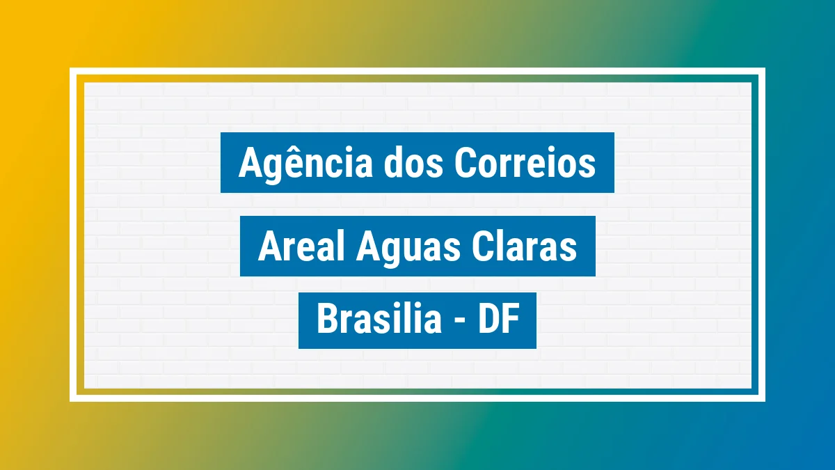 Imagem ilustrativa correios Areal (águas Claras) Brasília DF