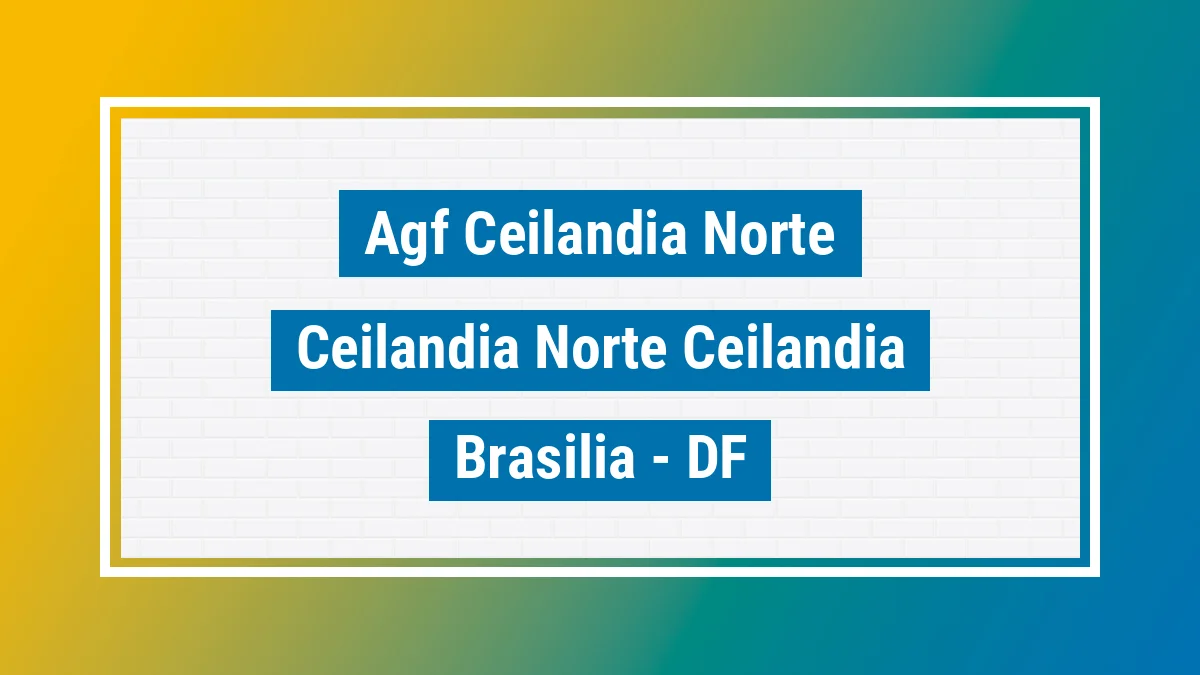 Unidade de agência dos Correios Agf Ceilandia Norte Ceilândia Norte (ceilândia) Brasília DF