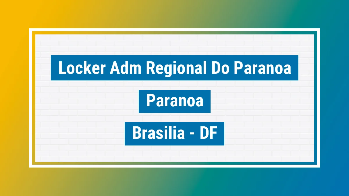 Unidade de locker dos Correios Locker Adm Regional do Paranoa Paranoá Brasília DF