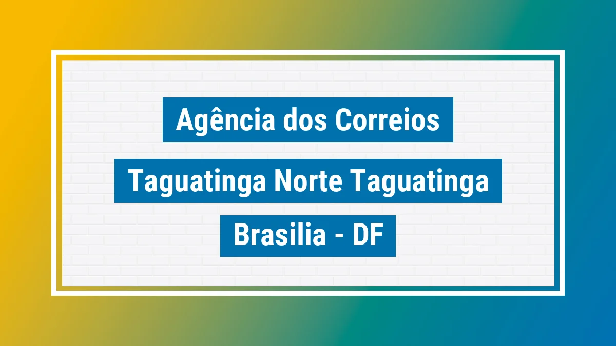 Imagem ilustrativa correios Taguatinga Norte (taguatinga) Brasília DF
