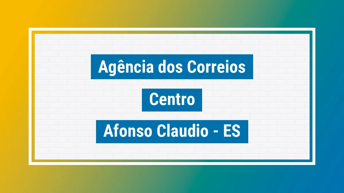 Imagem ilustrativa correios Centro Afonso Cláudio ES