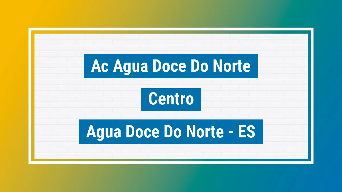 Unidade de agência dos Correios Ac Agua Doce do Norte Centro Água Doce do Norte ES