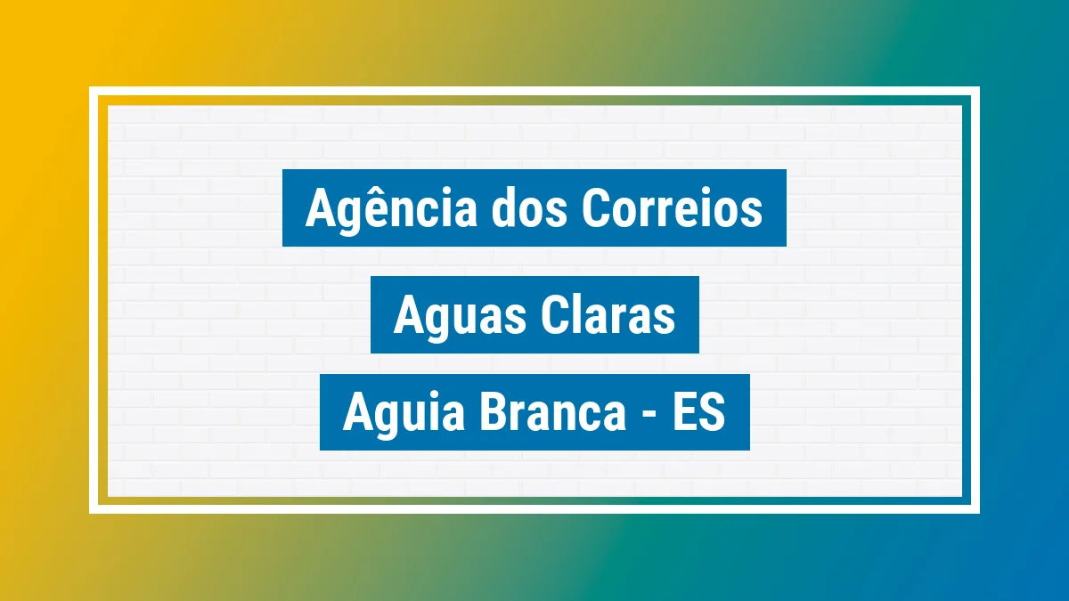 Imagem ilustrativa correios Águas Claras Águia Branca ES