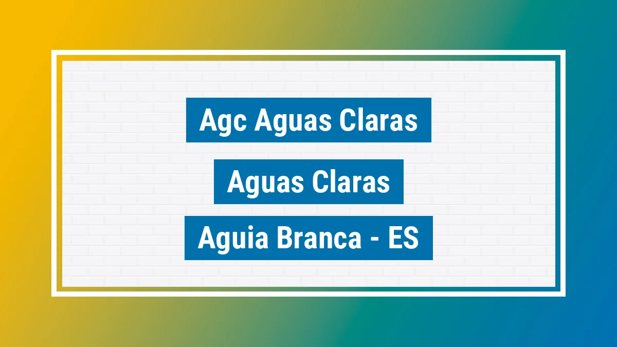 Unidade de agência dos Correios Agc Aguas Claras Águas Claras Águia Branca ES