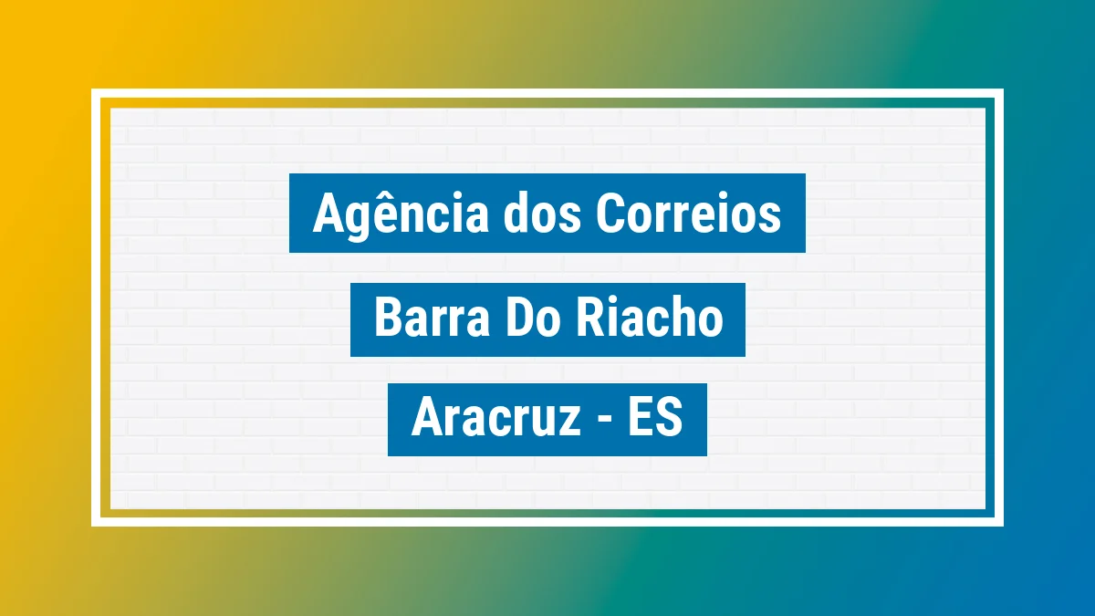 Imagem ilustrativa correios Barra do Riacho Aracruz ES
