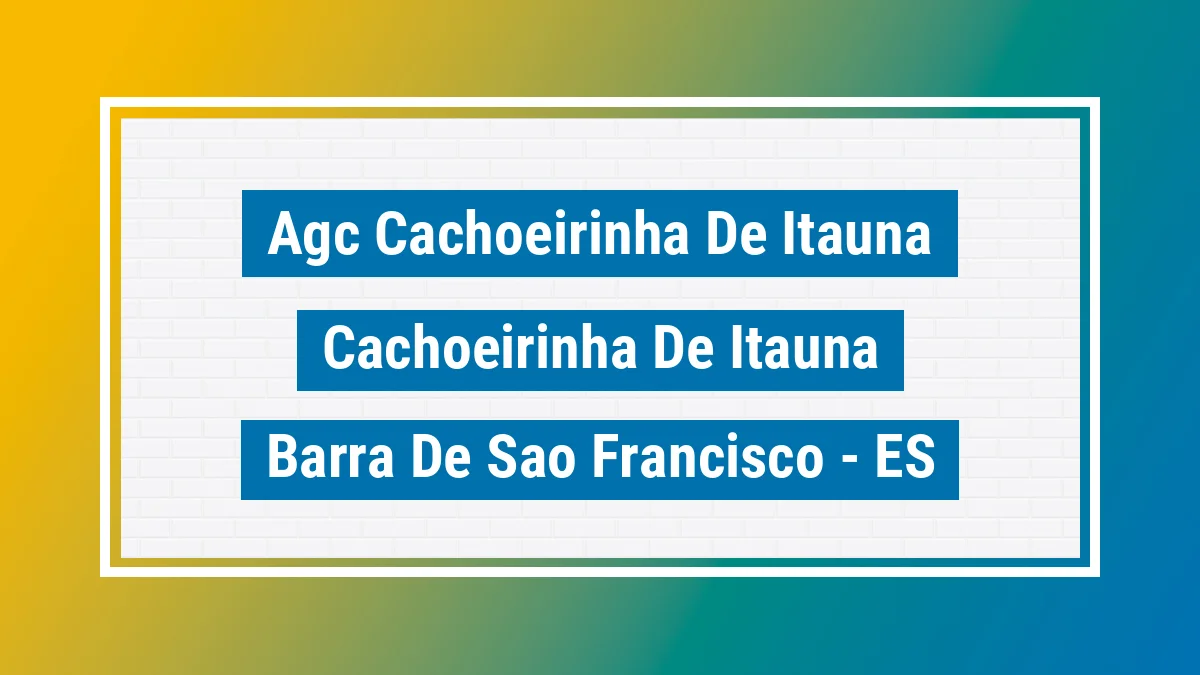 Unidade de agência dos Correios Agc Cachoeirinha de Itauna Cachoeirinha de Itaúna Barra de São Francisco ES