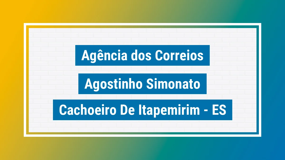 Imagem ilustrativa correios Agostinho Simonato Cachoeiro de Itapemirim ES