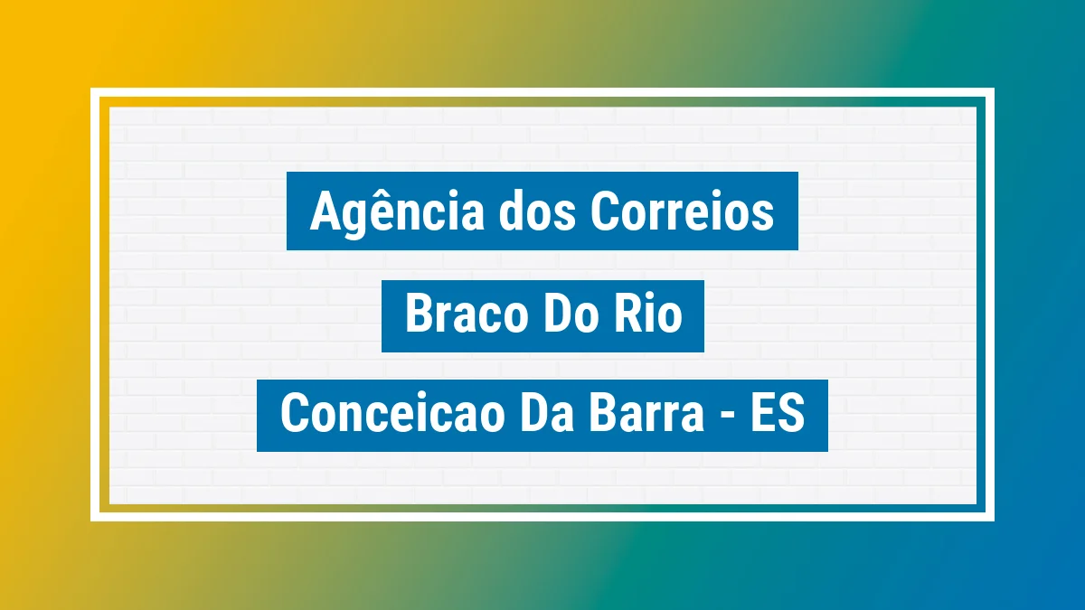 Imagem ilustrativa correios Braço do Rio Conceição da Barra ES