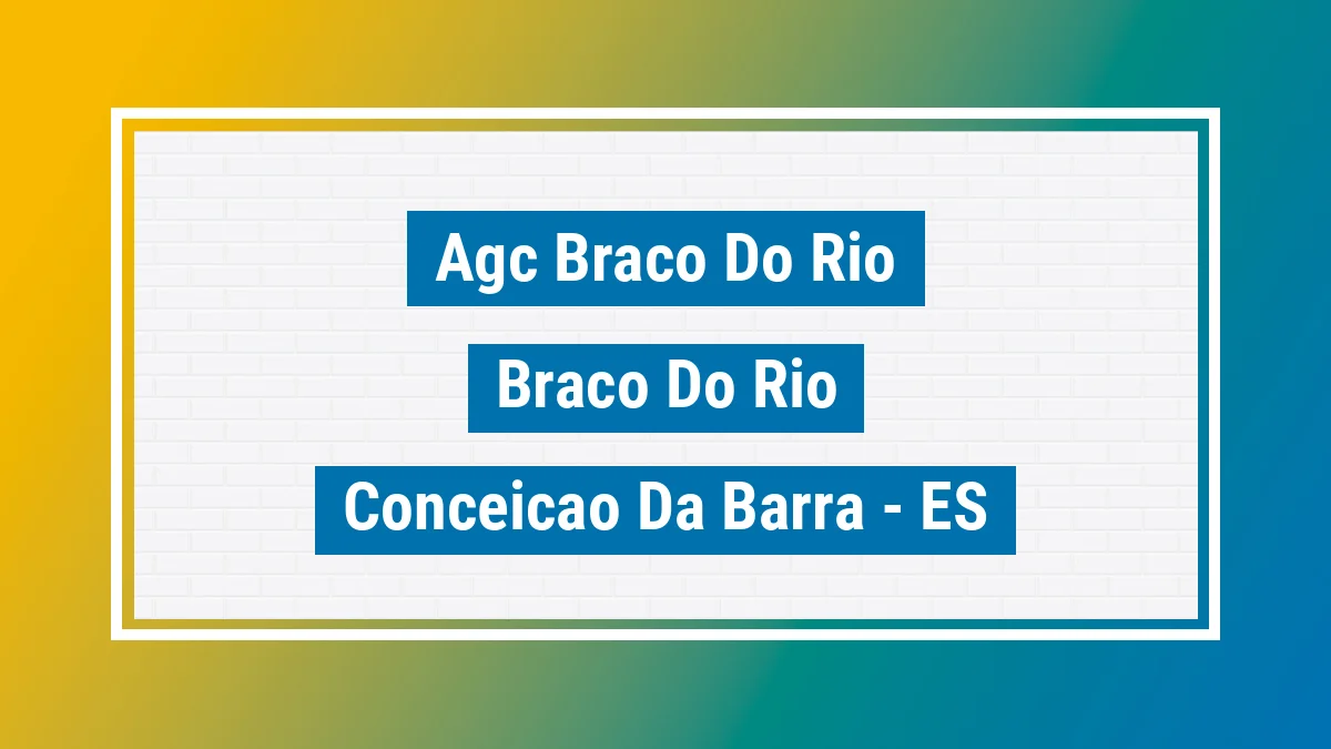 Unidade de agência dos Correios Agc Braco do Rio Braço do Rio Conceição da Barra ES