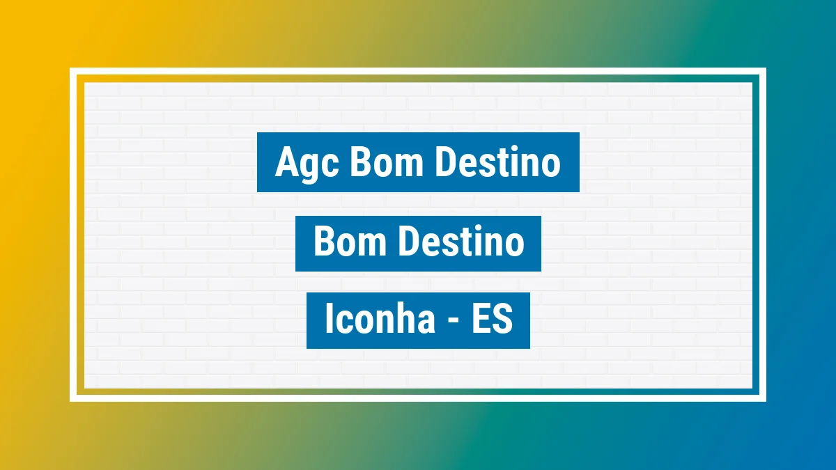 Unidade de agência dos Correios Agc Bom Destino Bom Destino Iconha ES