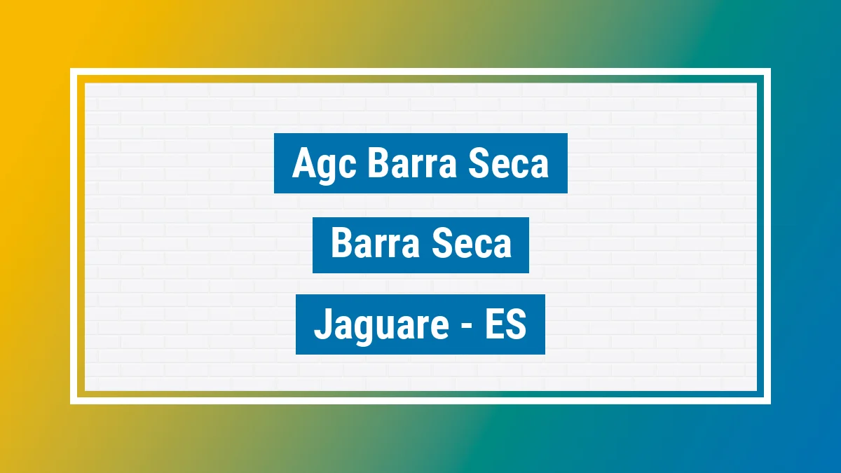Unidade de agência dos Correios Agc Barra Seca Barra Seca Jaguaré ES