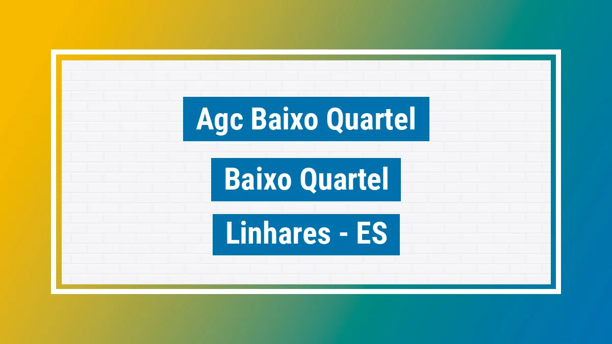 Unidade de agência dos Correios Agc Baixo Quartel Baixo Quartel Linhares ES