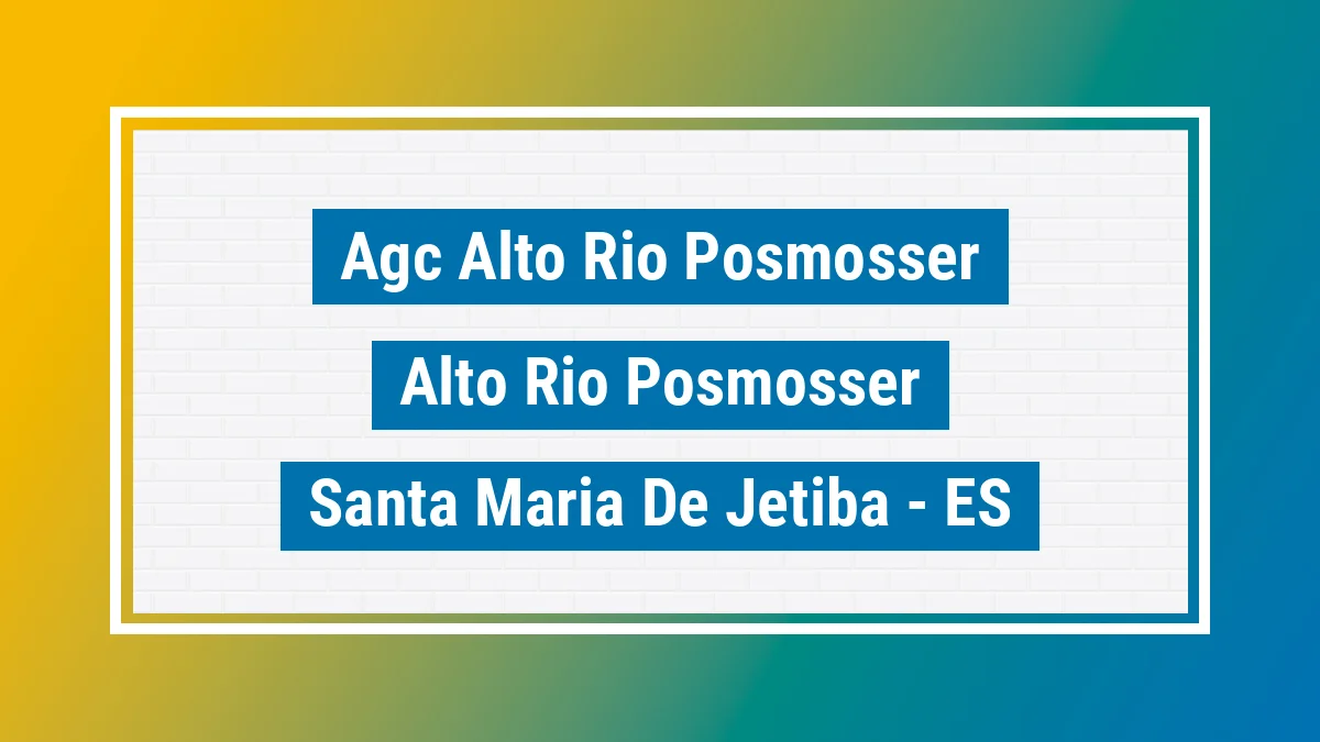 Unidade de agência dos Correios Agc Alto Rio Posmosser Alto Rio Posmosser Santa Maria de Jetibá ES