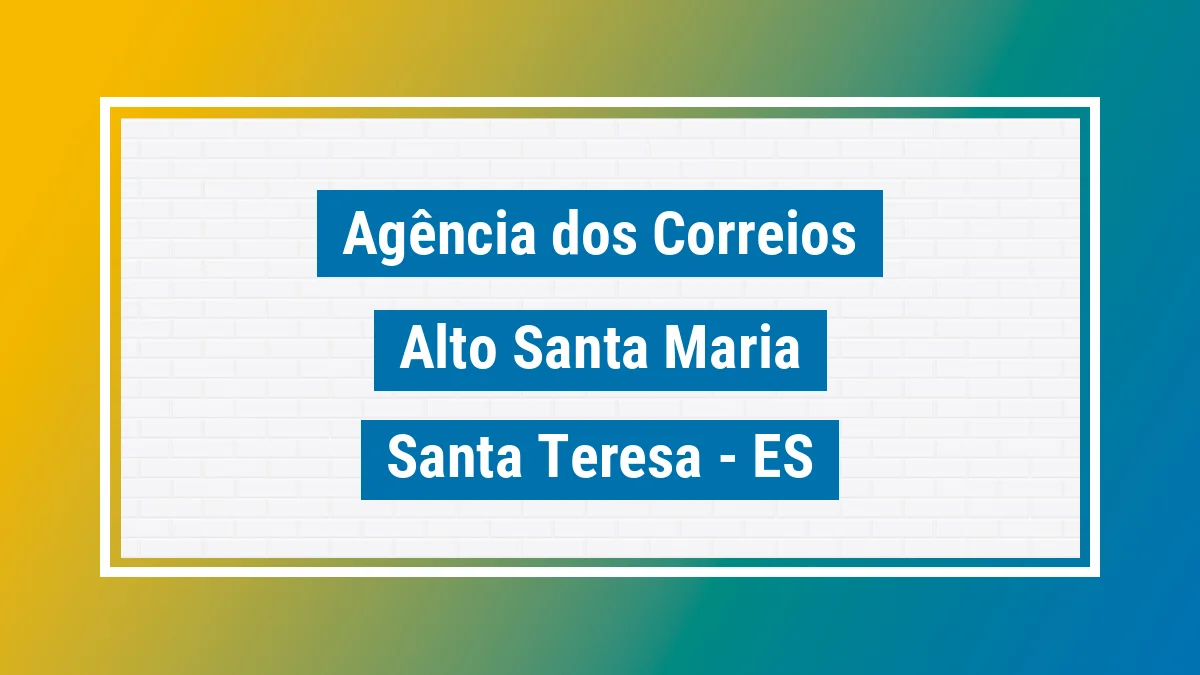 Imagem ilustrativa correios Alto Santa Maria Santa Teresa ES