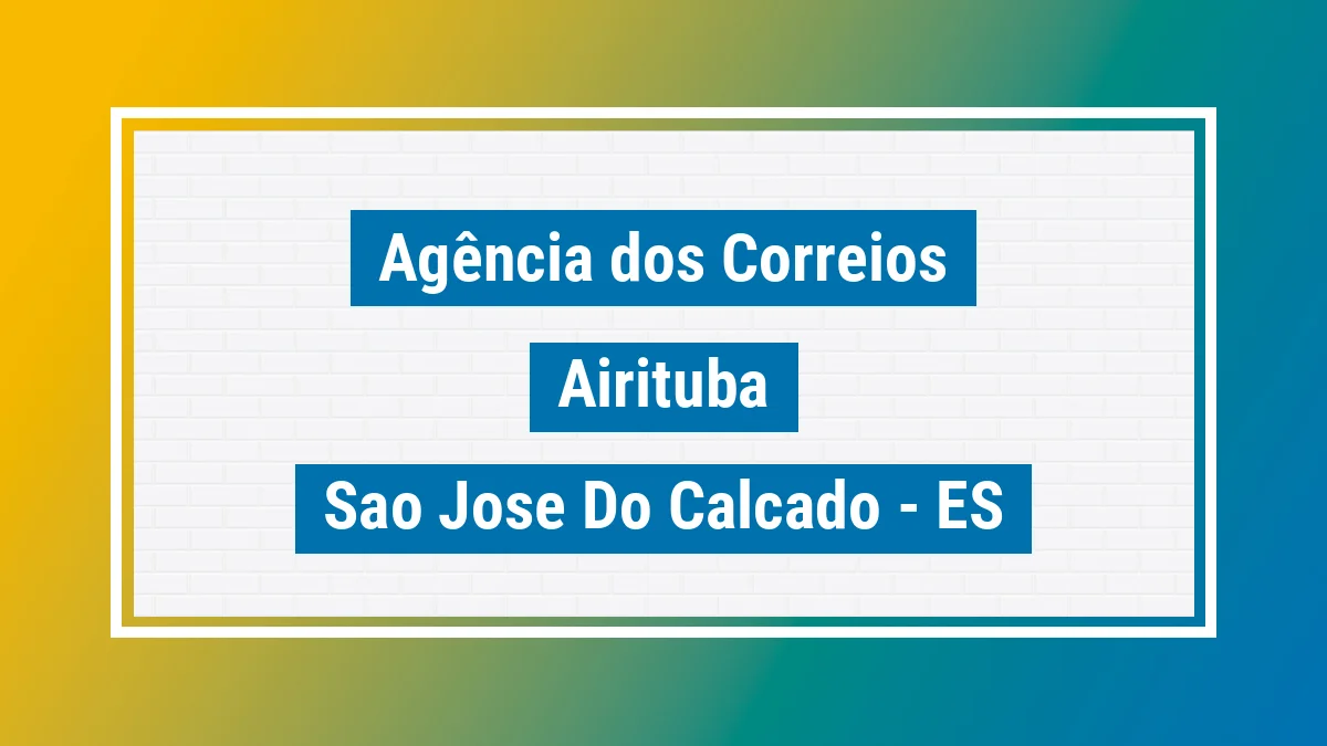 Imagem ilustrativa correios Airituba São José do Calçado ES