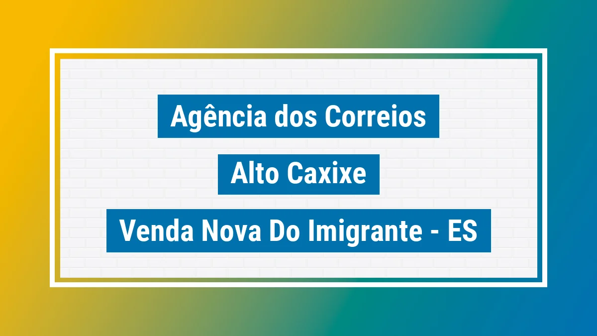 Imagem ilustrativa correios Alto Caxixe Venda Nova do Imigrante ES