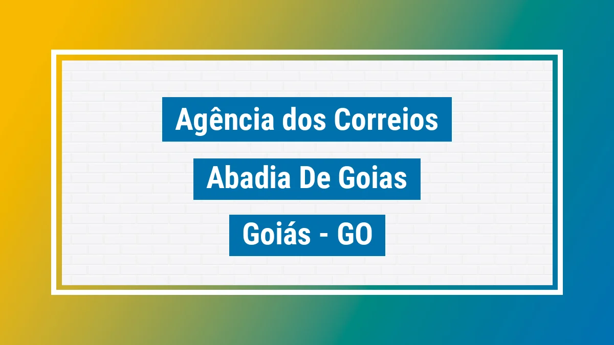 Imagem ilustrativa correios Abadia de Goiás GO