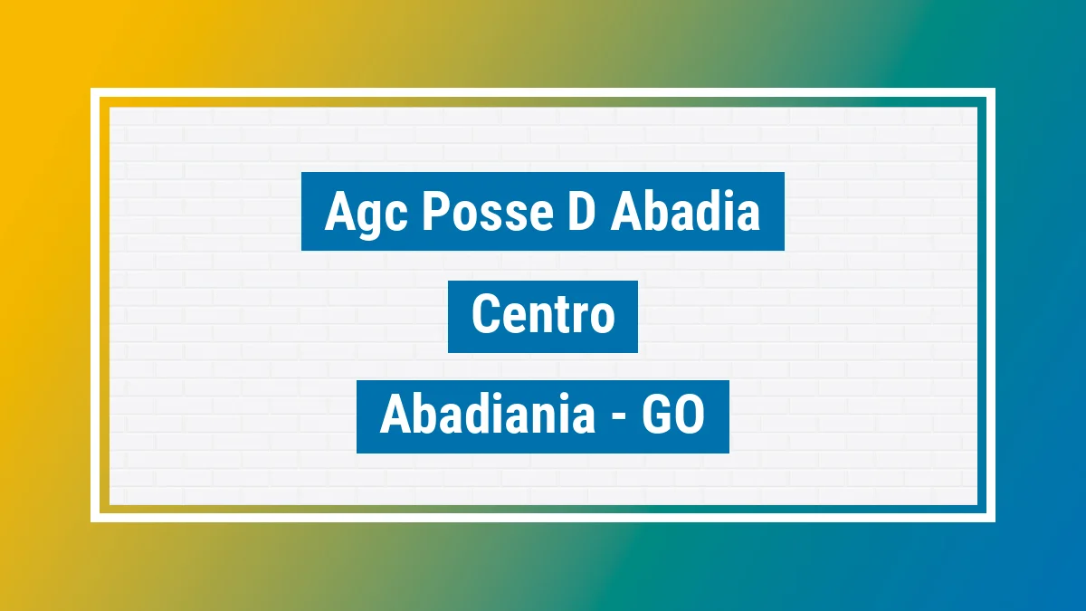 Unidade de agência dos Correios Agc Posse D Abadia Centro Abadiânia GO