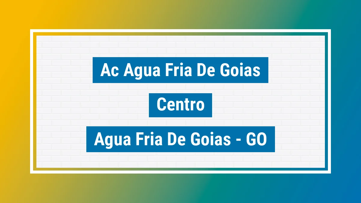 Unidade de agência dos Correios Ac Agua Fria de Goias Centro Água Fria de Goiás GO