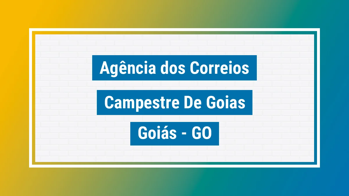 Imagem ilustrativa correios Campestre de Goiás GO
