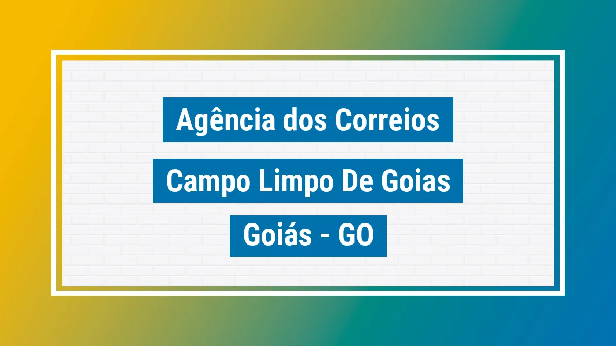Imagem ilustrativa correios Campo Limpo de Goiás GO