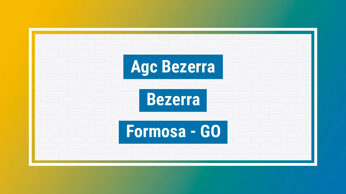 Unidade de agência dos Correios Agc Bezerra Bezerra Formosa GO