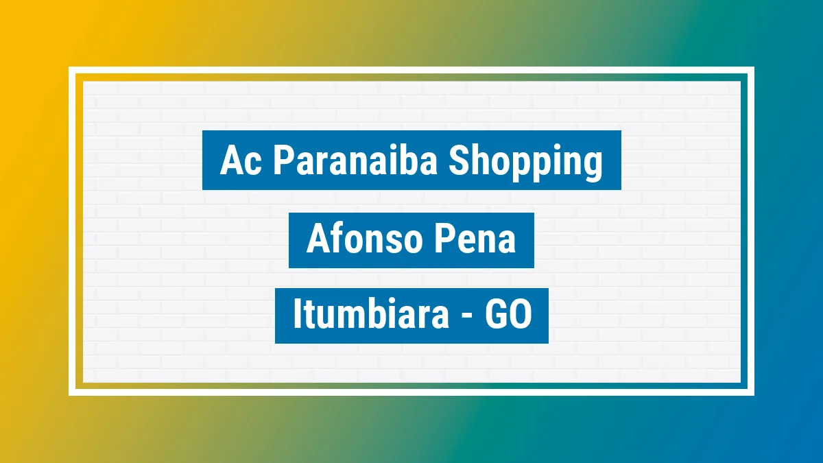 Unidade de agência dos Correios Ac Paranaiba Shopping Afonso Pena Itumbiara GO