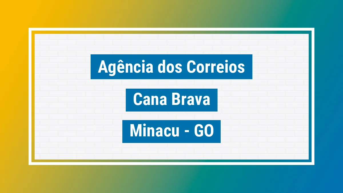 Imagem ilustrativa correios Cana Brava Minaçu GO