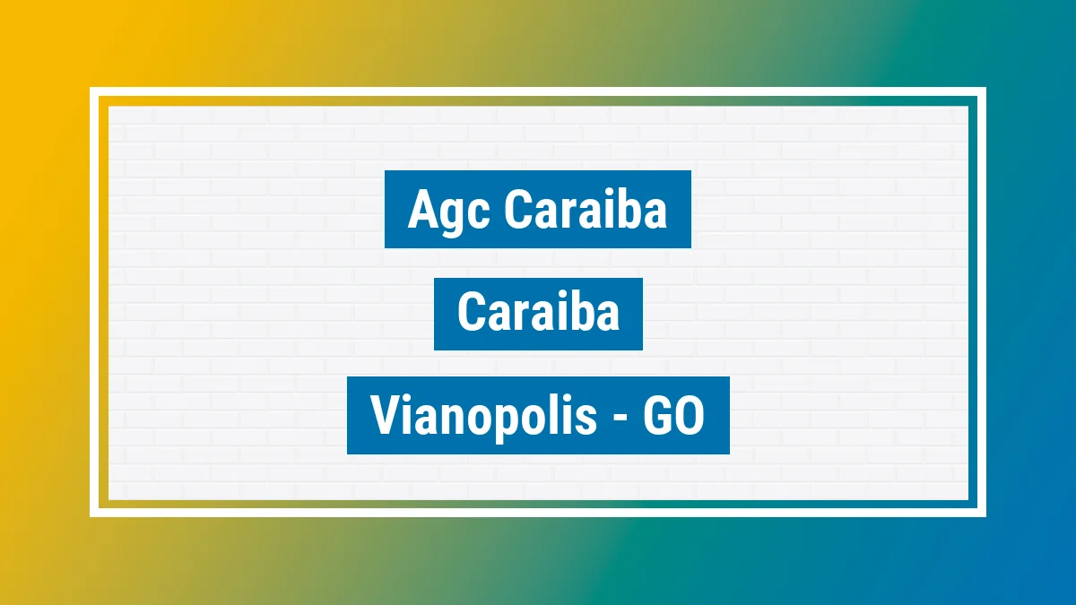 Unidade de agência dos Correios Agc Caraiba Caraíba Vianópolis GO