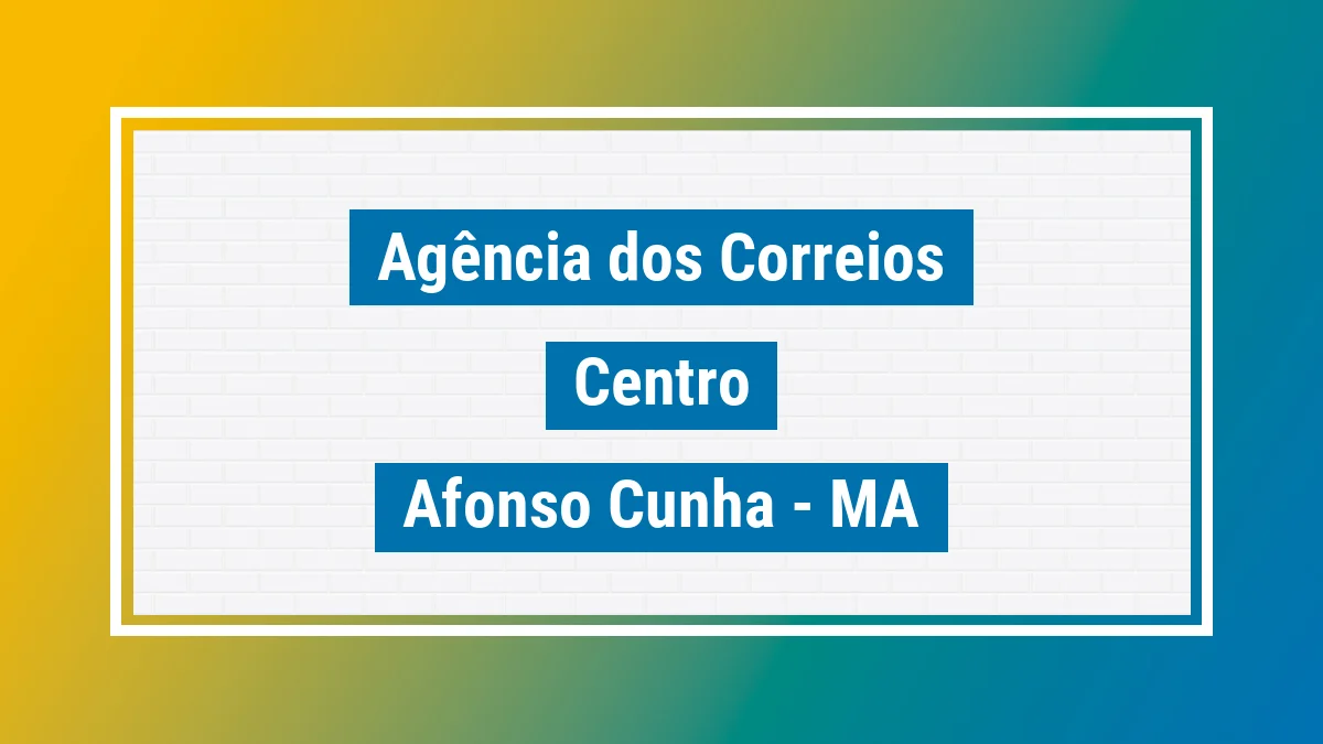 Imagem ilustrativa correios Centro Afonso Cunha MA