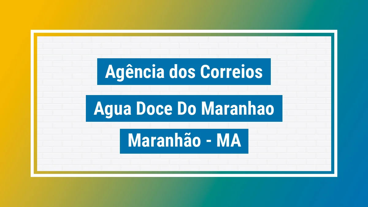 Imagem ilustrativa correios Água Doce do Maranhão MA