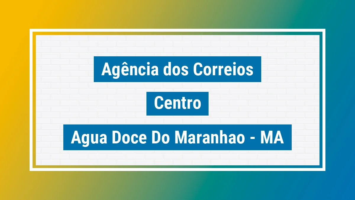 Imagem ilustrativa correios Centro Água Doce do Maranhão MA