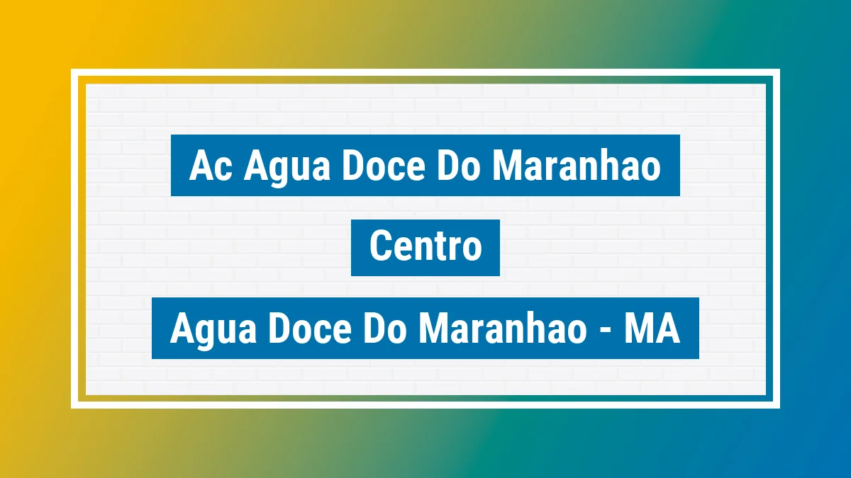 Unidade de agência dos Correios Ac Agua Doce do Maranhao Centro Água Doce do Maranhão MA