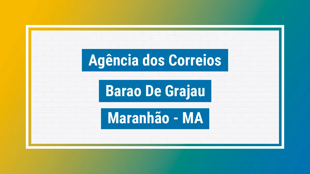 Imagem ilustrativa correios Barão de Grajaú MA
