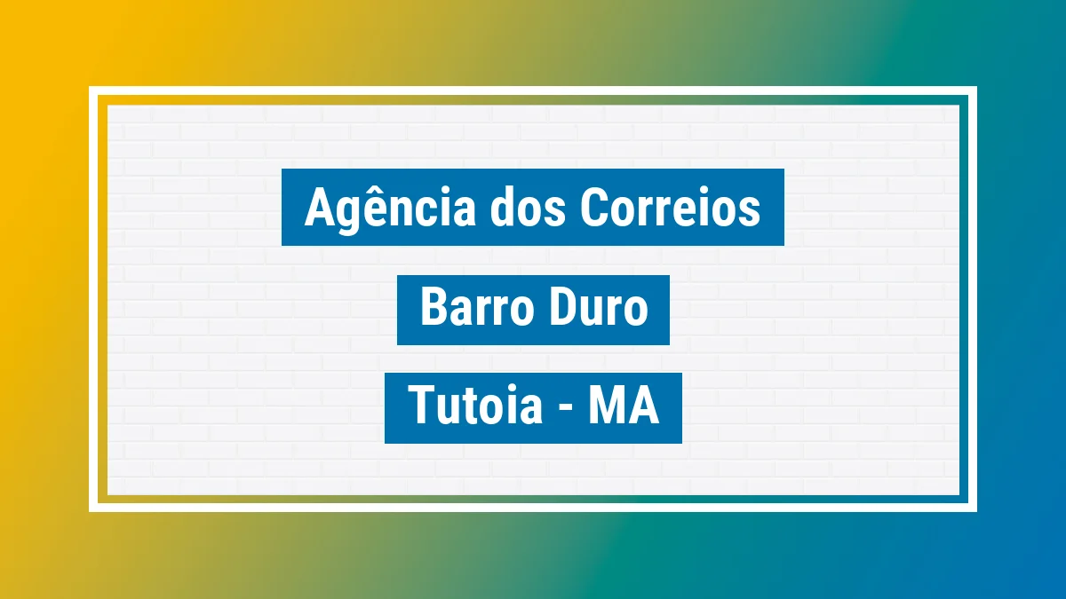 Imagem ilustrativa correios Barro Duro Tutóia MA