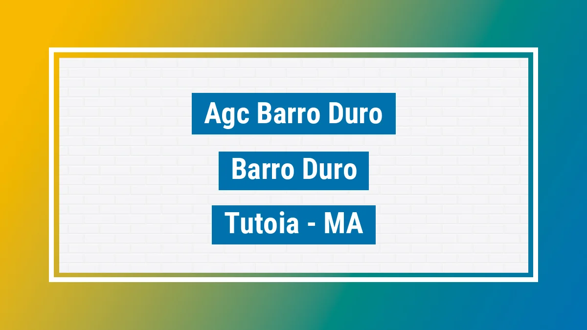 Unidade de agência dos Correios Agc Barro Duro Barro Duro Tutóia MA