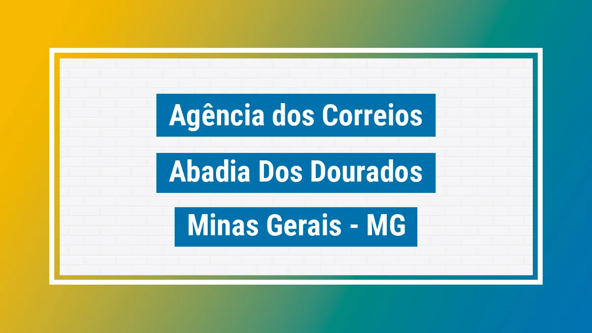 Imagem ilustrativa correios Abadia dos Dourados MG