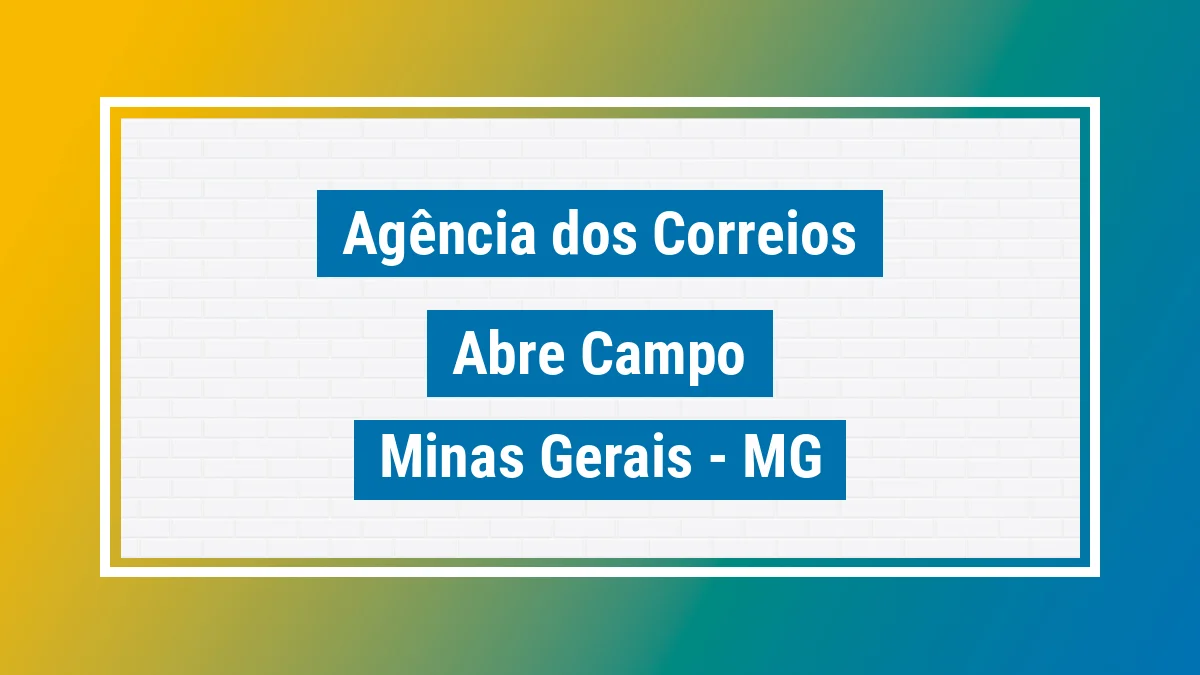Imagem ilustrativa correios Abre Campo MG